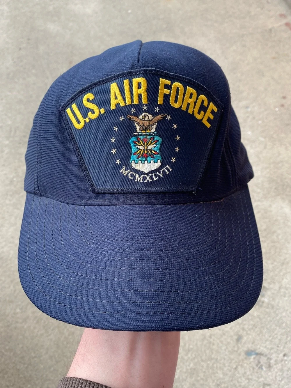 90s Navy US Air Force Snapback Cap - Picture 2 of 7